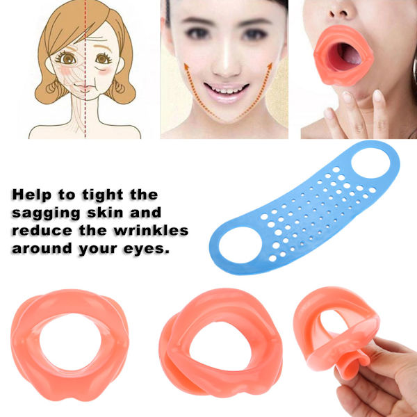 Face Sleeping Lifting Hammock Chin Cheek Slimmer Anti Wrinkle Silicone Lip Exerciser