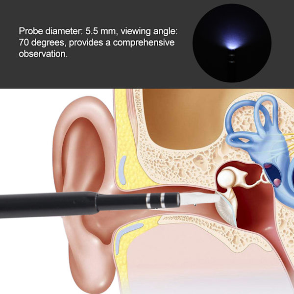 Ear Pick Wax Remover Cleaner Scope Endoskop Earpick Kamera Öronvårdsverktyg