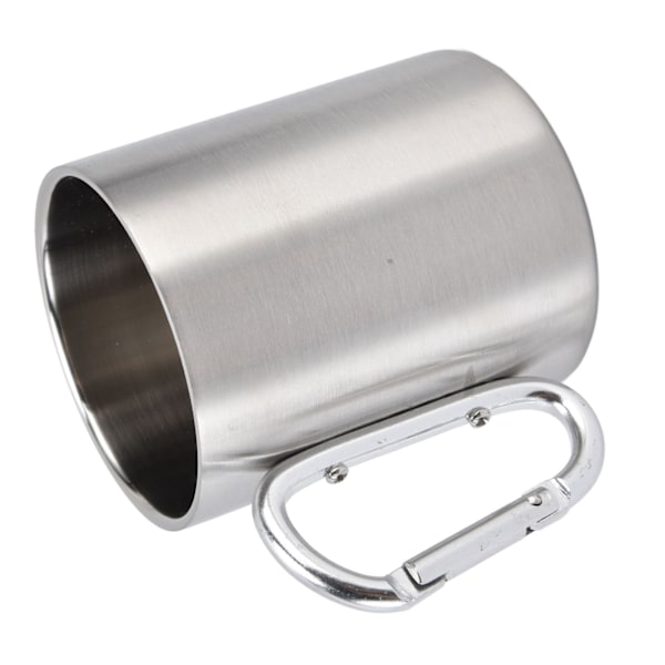 Rostfritt stål mugg 360ml Dubbelvägg Bekväm handtag Blank yta Utsökt Hållbar Rostfritt stål Kaffe muggPrimär färg handtag