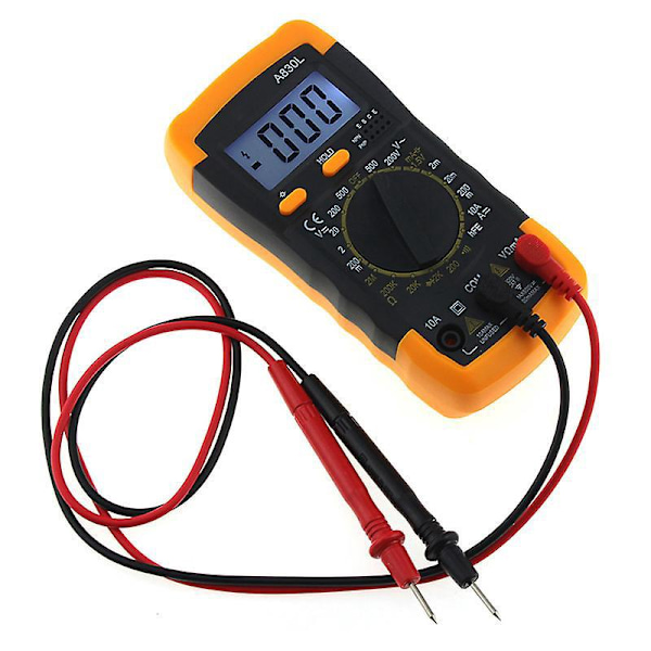 A830L LCD Digital Multimeter AC/DC Amperemeter Voltmeter Testare Mätare med Bakgrundsbelysning