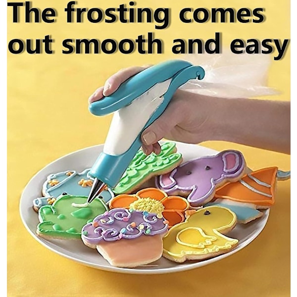 Kakedekorasjonspennsett - DIY Pastry Icing Piping Set (2 stk, Blå)