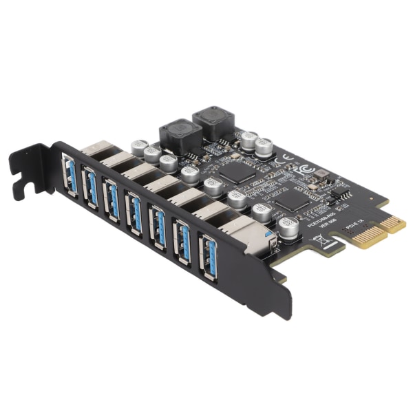 7-portars PCIE-expansionskort 7-portar USB 3.2 GEN1 5 Gbps Höghastighetsöverföring Stabil power USB 3.2 GEN1 frontexpansionskort