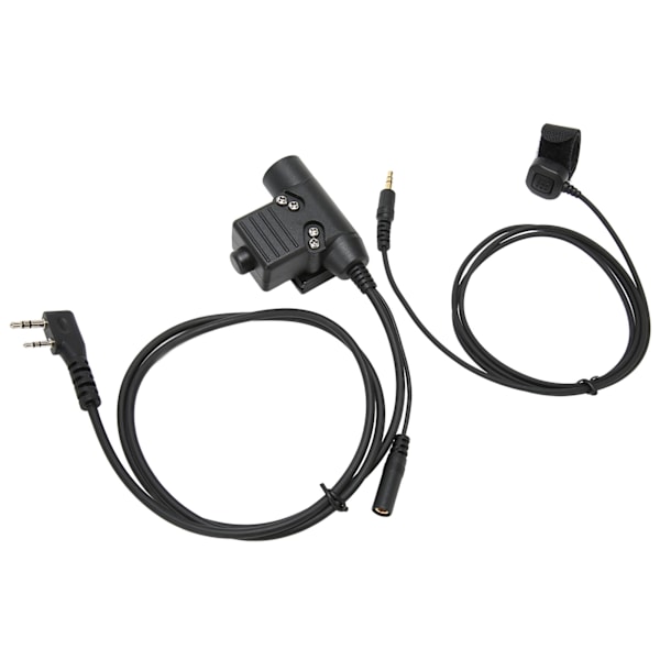U94 PTT-sovittimen Push to Talk -painike Walkie Talkie Military Headset -liittimen vaihto BAOFENG UV-5R:lle