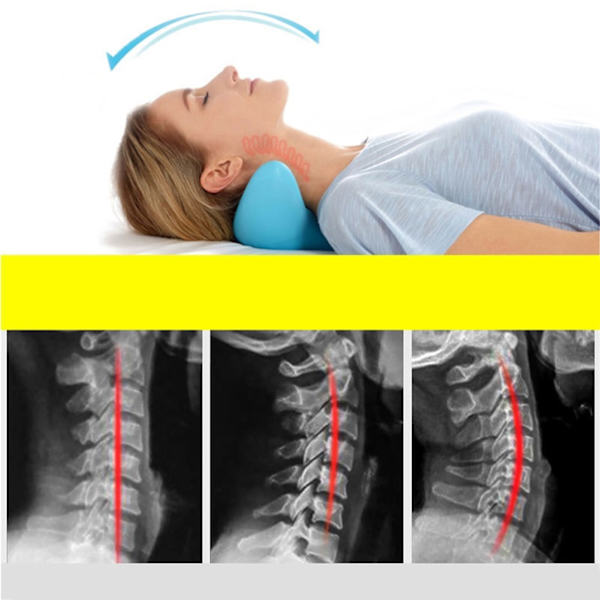 Ergonomisk nackeakupressur massagekudde för muskelavslappning och livmoderhalsdragning