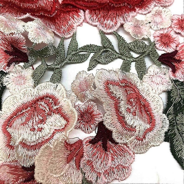 Applikation Påsybar Stryk-på-lapp Blomma DIY Broderilapp Blå Lapp Broderad Lapp Broderi på Hatt Kläder Ryggsäckar T-shirt Kläddekoration