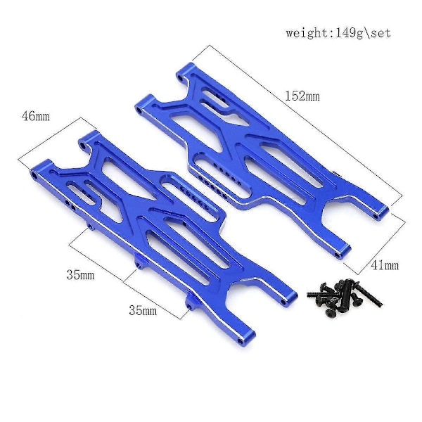 Metall Bakre Fjæringsarmer Svingarm ARA330710 kompatibel med Arrma 1/10 KRATON 4S V2 RC Bil Oppgraderingsdeler