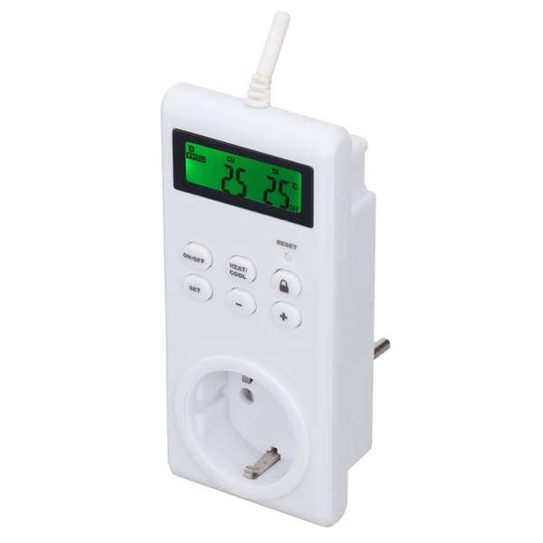 Trådløs termostatudgang, programmerbar automatisk temperaturregulator, stikkontakt, EU-stik 230V