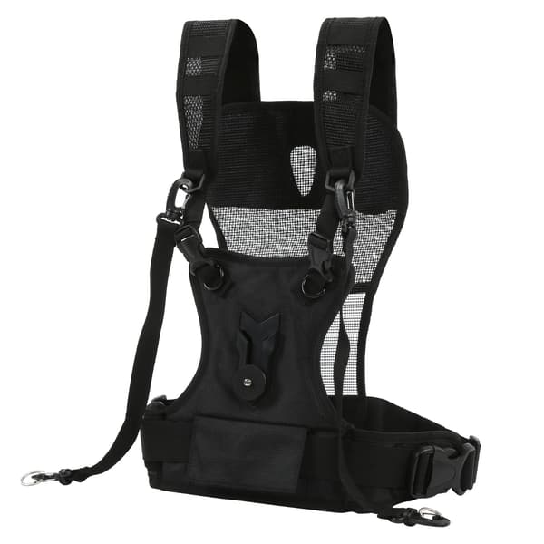 Dubbel Kamerarem Nylon Slitstark Bekväm Ventilerande Justerbar Multi Bärsele
