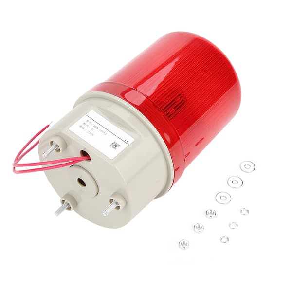 Røde LED-varsellys Akustisk-optisk alarm Roterende lys Nød-LED-strobelys 220V