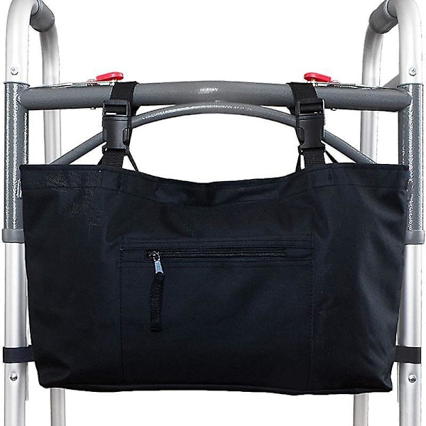 Adjustable Senior Backpack for Wheelchair Accessories - Fits Walkers, Rollators, and Chairs - Folding Bag for Elderly Women - Rolling Tray Included