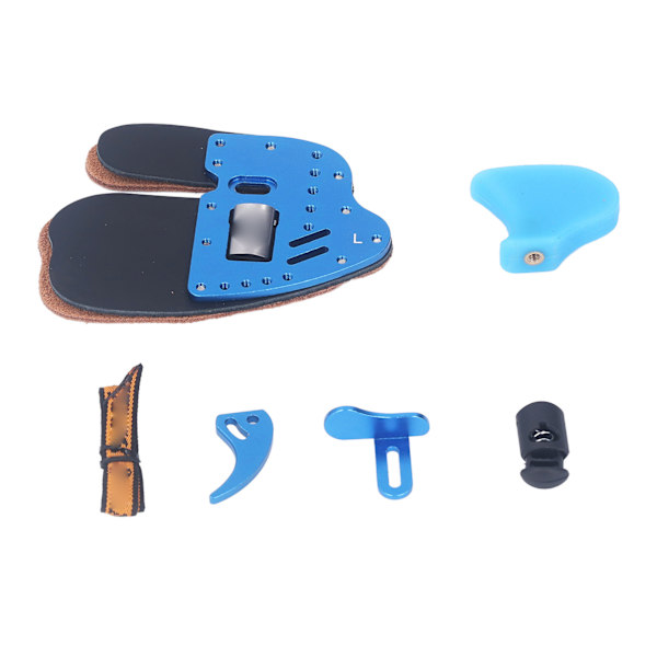 Bueskydning Finger Tab Bueskydning Finger Guard Fingre Beskytter til Udendørs Skydning Praksis Recurve Bow Blå Sort Læder S