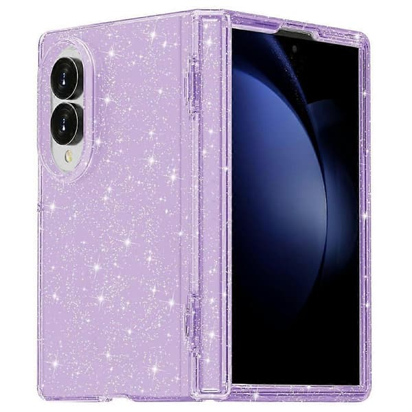 Compatible with Samsung Galaxy Z Fold8 Case Glitter Powder Shiny Soft TPU + Hard PC Back Cover Purple