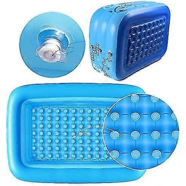 Oppustelig Pool med Elektronisk Pumpe Oppusteligt Badekar Foldbar Pool 120x70x35cm