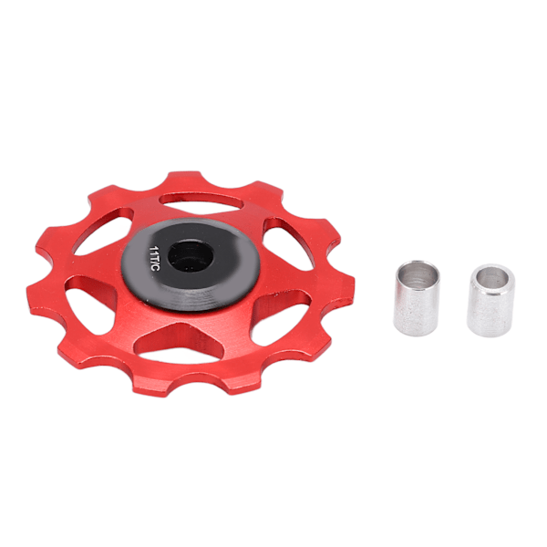 Mountain Bike Rear Derailleur Pulley 11T Rear Jockey Wheel Guide Roller Pulley Bearing Fittings Tension WheelRed