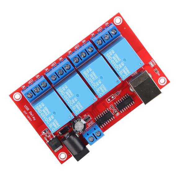 4-kanals relémodul USB-driverfri DC-relékort Datakontroll PLC-kort 3 driftsmoduser 5V