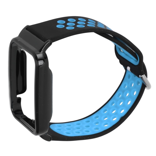 Andningsbart watch i silikon med skyddande bumperfodral Case Passar för Mi Band 7 Pro Svart Blå och Svart Case