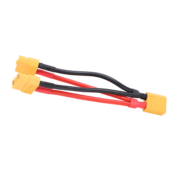 XT60 parallel batteristikkabel Dobbelt forlænger Y-splitter 1 han til 2 hun silikonetråd til RC-batterier