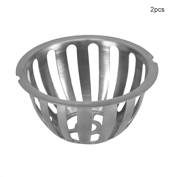 2 st rostfritt stål runt form anti-blockering takavlopp golvavlopp för trädgård balkong (100 mm)