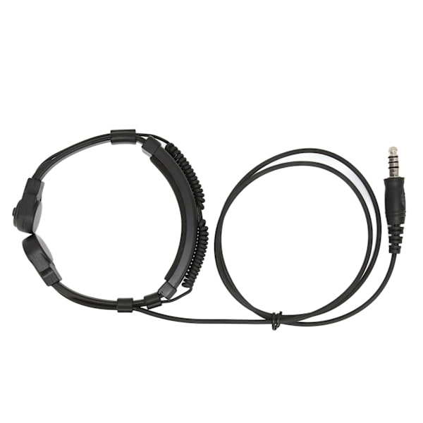 Halsmikrofonheadset 7,1 mm plug 2-vägs radiohörlur med U94 PTT för 3,5 mm mobiltelefon