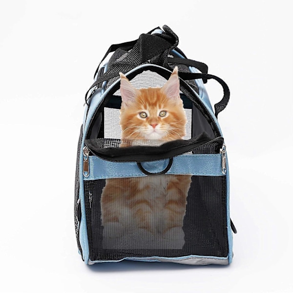 Myk Pet Carrier for Katter, Hundebærer for Små og Medium Katter, Hunder, Valper, Godkjent for Fly opptil 6,8 kg