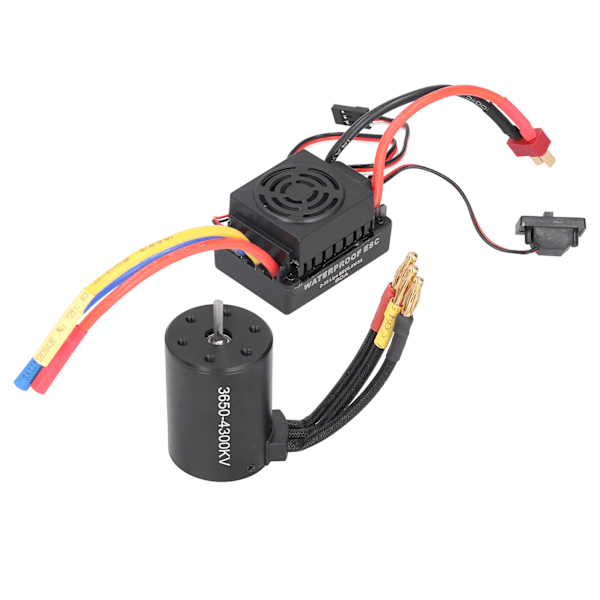 3650 Vattentät 4300KV Borstlös Motor 60A Borstlös ESC Tillbehörssats för 1/10 RC Bil