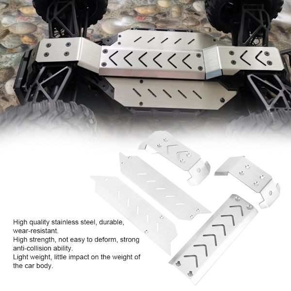 5 kpl ruostumattomasta teräksestä valmistetun alustan suojalevyn suojalevy sopii TRAXXAS X-MAXX 1/10 RC -autoon