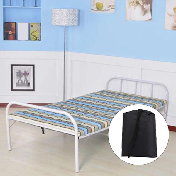 Musta kannettava taittuva sängynpäällinen Huonekalujen pölytiivis suojapeite sisä- ja ulkokäyttöön 102x33x104 cm