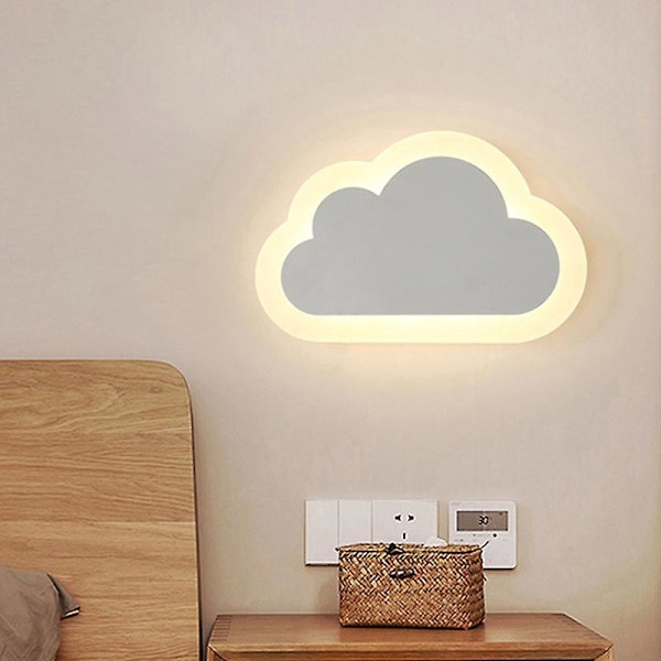 Väggen ska belysas i vitt av en 37*23cm molnlampa LED-lampskärm