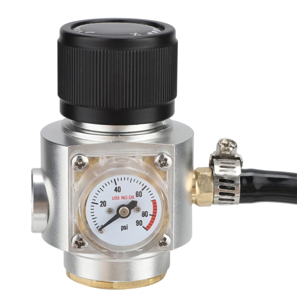 0-90PSI CO2 mini gasregulator 5/16 tommer gasledningssamling trykmåler Kuglelås tilbehørssæt