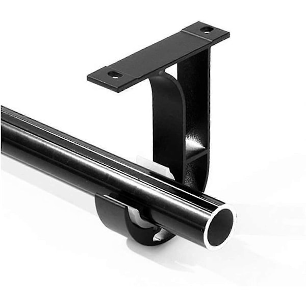 4 stk. Gardinstangsholdere, Beslag, Aluminiumlegering Hængende Stangholder Garderobeskab, Gardinbøjle Loftmonteringsbeslag (sort)
