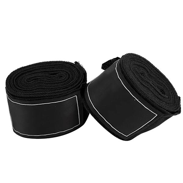 2 stk 2,5 m elastisk rem boksning Sanda Muay Thai MMA Taekwondo Bandage Håndbind (sort)