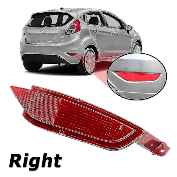 Bakre Støtfanger Reflektor Tåkelys Baklys Bremselys Høyre For Ford Fiesta Mk7 2008 2009 2010 2011 2012 2013 2014 Cmax 2010-2015 Zekai høyre