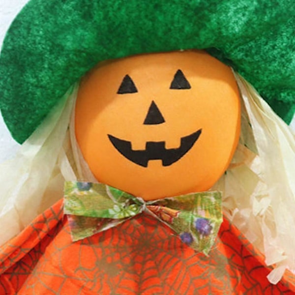 Halloween Dekoration Græskar Flagermus Fugleskræmsel Til Dukke Ornamenter Dørhænger Til Hoveddør Spøgelseshus Hængende Dekor Lilla dukke