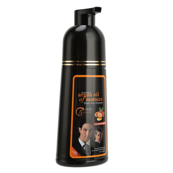 400 ml hårfarveshampoo langtidsholdbar nærende sort farve grå hårfarvningsshampoo