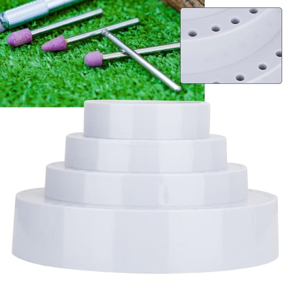Roterende Rund Form Bor Opbevaringskasse Slibeværktøj Tip Stand Organizer