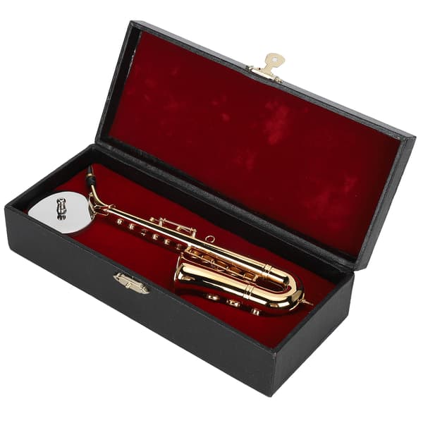 Saksofonpynt Miniatyrdekorasjon Mini Musikkinstrument Modell Gave Håndverk 19cm