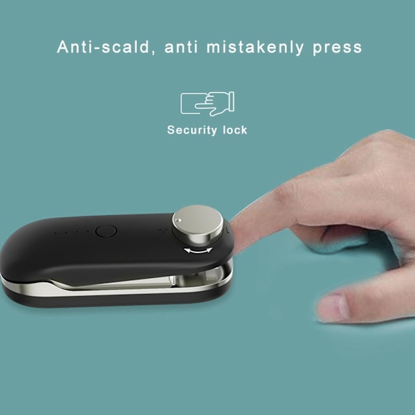 Mini Väska, Handhållen Värme Bärbar Väska USB Uppladdningsbar Resa För Kök Mat Svart-B7
