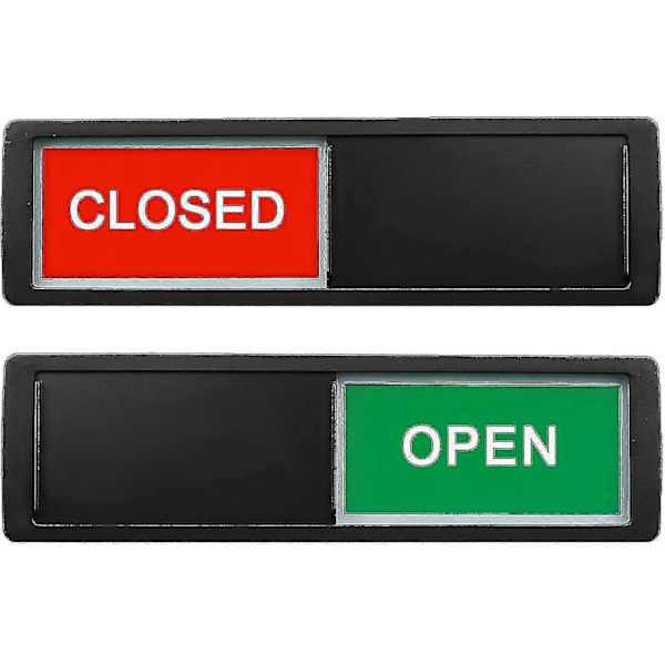 Integritetsskylt för dörr - Öppen/Stängd Skylt Silver-openclosesign