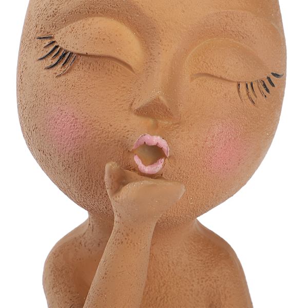 Mannequin Resin Blomkruka Ansikte Blomkruka Trädgårdsdekoration