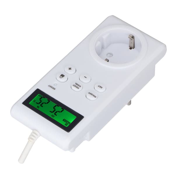 Trådløs termostatudgang, programmerbar automatisk temperaturregulator, stikkontakt, EU-stik 230V