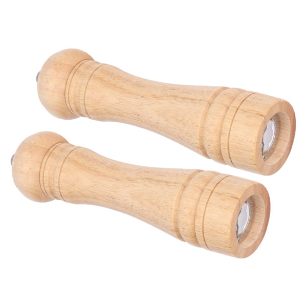 2 stk. tresalt- og pepperkvern i tre, justerbar grovhet, tresalt- og pepperkvern for kjøkkenkrydder, høyde 22 cm / 8,7 tommer