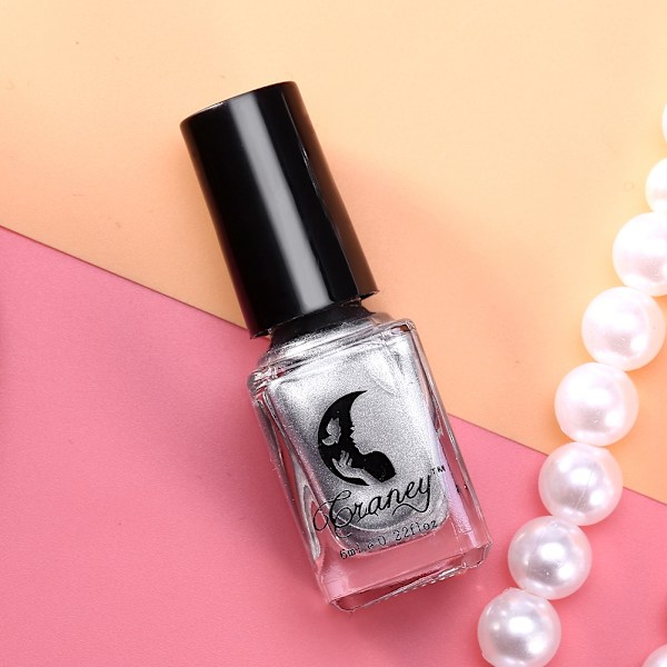 Fashion Metallic Mirror Silver Effect 6ml Nagellack Metall Glänzend Maniküre Nagelkunst Werkzeug #1