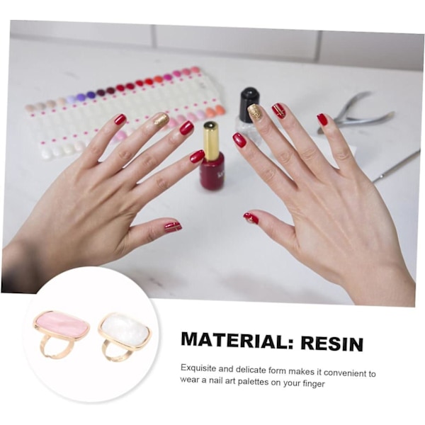 Mini Shell Ring Palett - 3x3cm, 2st