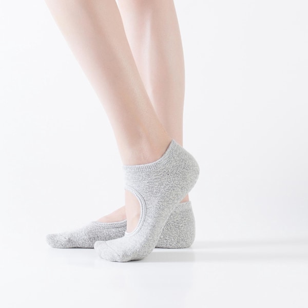 Antislip Yogasokker for Kvinner - Perfekt for Pilates, Barre, Ballett, Dans - 3 Par
