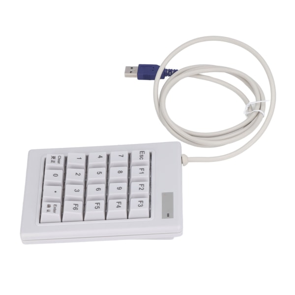 20 taster numerisk tastatur DC 5V lineær handlingsbryter USB-kablet mekanisk numerisk numerisk numerisk numerisk tastatur med antiskli matte for bærbare stasjonære PC-er
