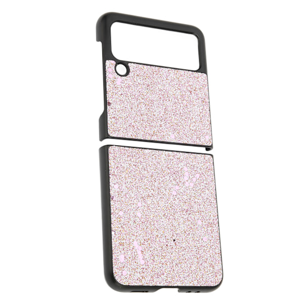 Glittrande Bling Telefonskal för Galaxy Z FLIP 3 Stötskydd Vikbar Mobiltelefon Skyddande Skal Rosa