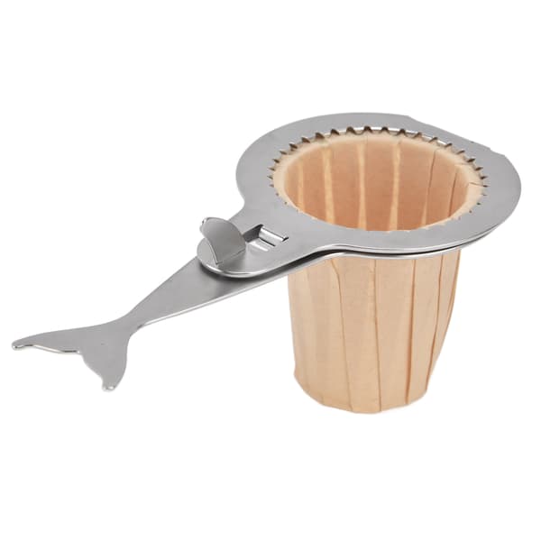 40 STK kaffefilter med holder i rustfrit stål Bærbar engangsfilterpapirkop til husholdning