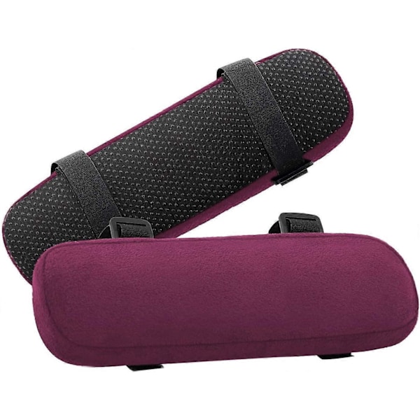 Stol Armlene Pads 2 STK, Memory Foam Gaming Stolpute, Vinrød
