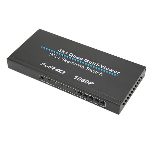 HD-multimedia-gränssnitt Quad Multi Viewer 4x1 4 i 1 ut 1080P IR HD-multimedia-gränssnitt Quad Multi Viewer 110‑240V EU-kontakt
