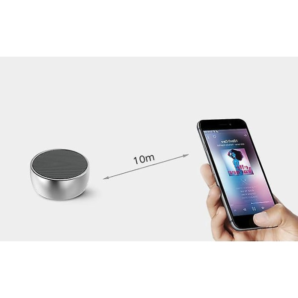Udendørs Mini Bluetooth-højttaler med Subwoofer - Lille og trådløs metalhøjttaler